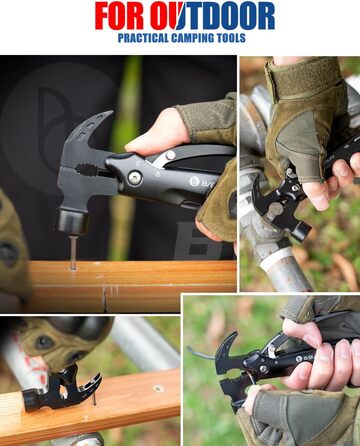 Мультитул BIBURY 12-в-1 для чоловіків: інструмент для кемпінгу, виживання, подорожей та дому