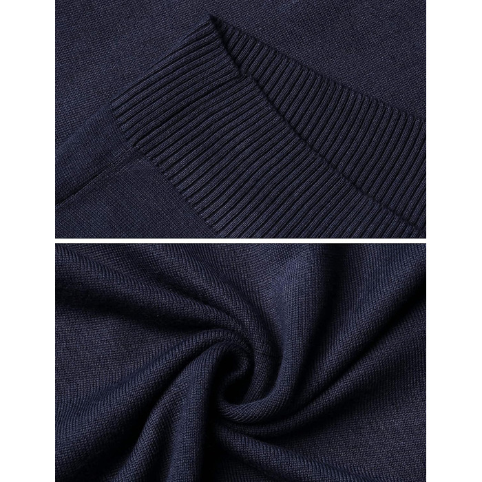 iClosam Кардиган чоловічий в'язаний з V-подібним вирізом, з ґудзиками, легкий, синій, розмір M