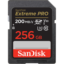 Карта пам'яті SanDisk Extreme PRO SDXC UHS-I 256 GB V30 U3 (швидкість до 200 МБ/с) для 4K UHD відео