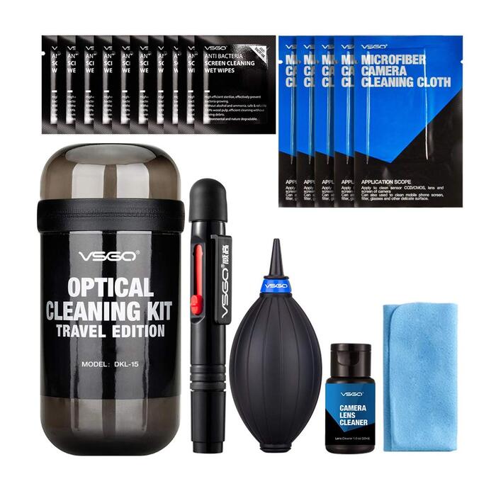 Набір для чищення камери VSGO Professional (DKL-15) з повітряною грушею, олівцем та рідиною для оптики
