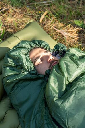 Універсальний спальний мішок для дорослих та дітей на 4 сезони, ultralight для кемпінгу, походів та подорожей, зелений