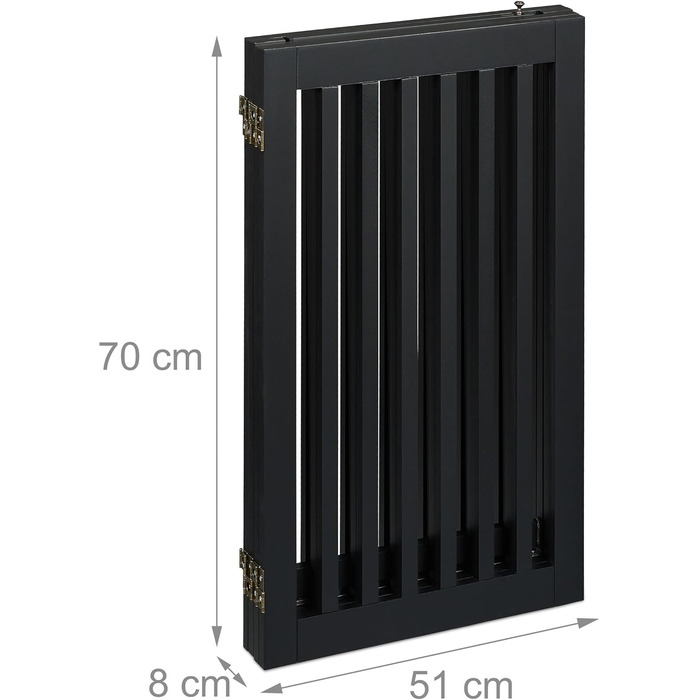 Захисне ворота Relaxdays для собак, 70x207 см, чорний, розкладне