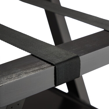 Relaxdays Black Suitcase Stand with Storage