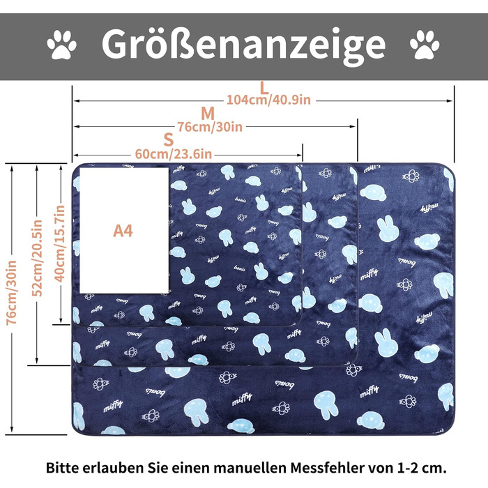 М'яка ковдра для собак та котів Demigeat, 3 шт. – тепла, миюча, для літа та весни, для лежанки, переноски (середній, сірий)