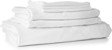 Texpot fitted sheet 240 x 300 cm, smooth white, 100% cotton, without elastic, also suitable for crafting and painting.