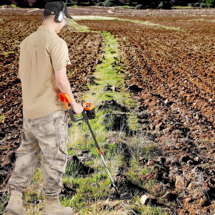 Металошукач VEVOR Profi: 30 см котушка, 7 режимів, IP68 (глибина занурення до 3 м), для пошуку золота, регульована ручка, Bluetooth-гарнітура, прецизійний детектор (20,3 см)