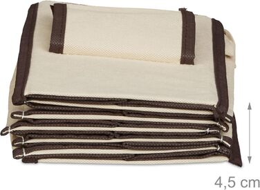 Органайзер для шафи Relaxdays з тканини, 6 відділень, 2 шухляди, 82x30x14,5 см, антрацит, флізелін