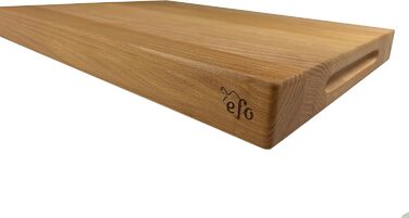 EFO Solid Cutting Board - Solid Chopping Block - Robust Cutting Block - Meat Cutting Board - Bread Board - Large Wooden Kitchen Board - XXL Chopping Block - Made of Beechwood (40x30x4cm)