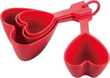 Supreme Housewares Heart Measuring Cups and Spoons Set for Indoor and Outdoor Use, Party, Wedding, Birthday, Valentine's Day, and Everyday Use