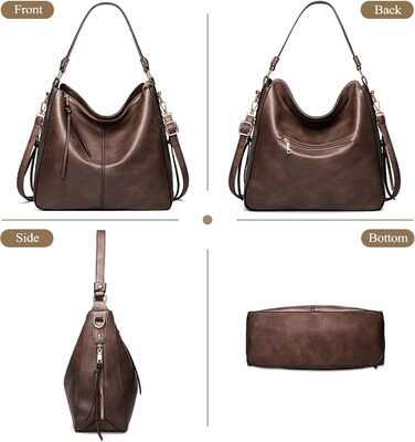 Сумка жіноча шопер велика елегантна через плече, PU-шкіра, замок, з кишенею, колір кава