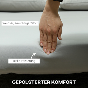 HOMCOM Sleeper Chair, Folding Bed with Bed Function, Lumbar Pillow, Folding Recliner with Velvet Look, Adjustable Backrest, Holds up to 250 kg, for Living Room Grey | Aosom
