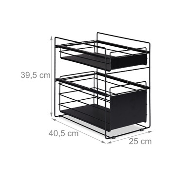 Relaxdays Drawer Shelf with 2 Baskets