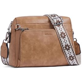 Сумка жіноча через плече MUIIKOLA кросбоді, екошкіра, жовто-хакі, регульований ремінець