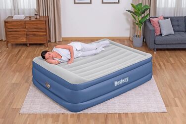 Надувний матрац Bestway Tritech Queen розмір 203x152x56 см з вбудованим насосом