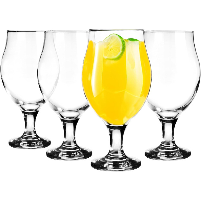 Склянки для пива KROSNO 1992 Biertulpen, набір 6 шт, 500 мл - Pils, Stout, коктейлі, сумісно з посудомийною машиною