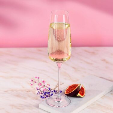 Набір келихів Krosno для білого, рожевого вина та Prosecco, 4 шт, об'єм 650/480 мл, сучасна колекція, ідеально для дому, ресторану та кухні, безпечні для миття в посудомийній машині