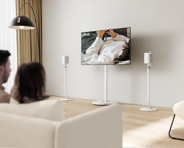 Підставка для колонок FITUEYES Design, металева, регульована по висоті, 2 шт, білий колір