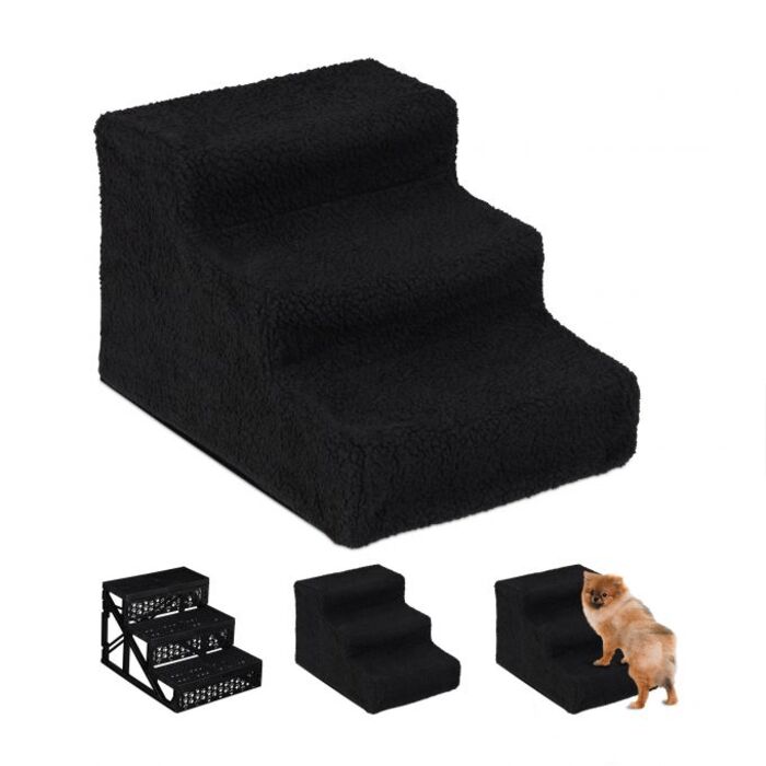 Relaxdays Dog Stairs, 3 Steps