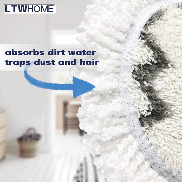 LTWHOME 16cm Mop Pads Set Suitable for Floating Mop 1 pc. M30457 (10 pieces)