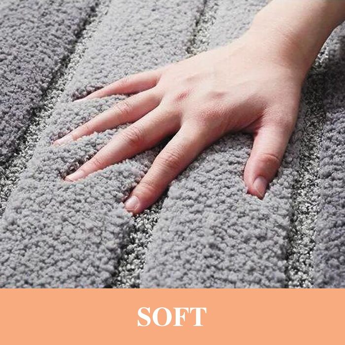 Килимок для ванної кімнати Wyewye з мікрофібри, 40 x 60 см, сірий - супер вбираючий