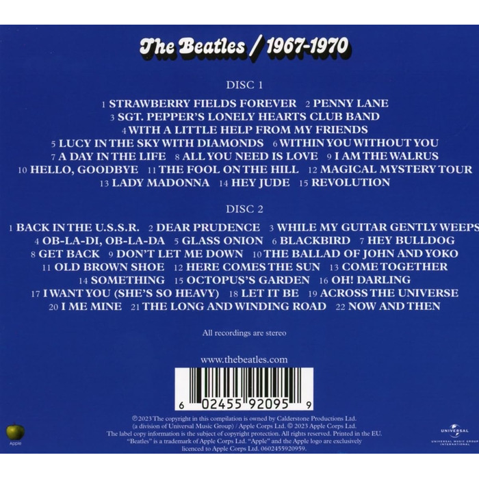 The Beatles 1967-1970 (Blue Album) 3LP: Вінілові платівки, Now & Then