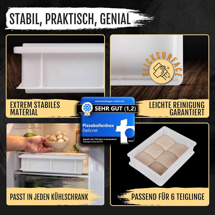 DELICRET - Premium Culinary Pizza Starter Kit | First-class pizza ingredients for unforgettable enjoyment | Pizza ball box