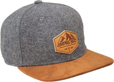 Кепка бейсболка Jumping Bird • Фільц, унісекс, регульована • Темно-сіра