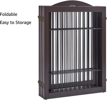 Захисний бар'єр для каміну Unipaws, огорожа для собак, портативне металеве перегородження, захист від сходів без свердління, 6 панелей, білий (Espresso)