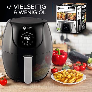 Бальтер Фритюрниця з гарячим повітрям Air Fryer XXL з міні-печі та дегідратором, 10 програм, HL-1200
