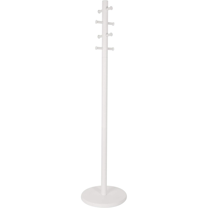 Umbra Pillar Coat Rack with Stool, Default_no_Selection_Value, White/Natural, One Size (White, Coat Rack)