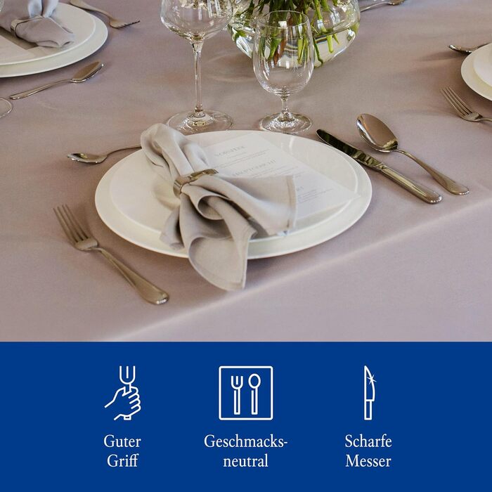 Villeroy & Boch – Oscar Tableware Set, 24 pieces, 6 people, Dishwasher-safe, Stainless Steel, Cutlery Set, Dinner Cutlery, Knife Fork Spoon Set, Cutlery Set, Stainless Steel Cutlery, Stainless Steel
