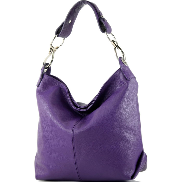 Сумка жіноча шкіряна Modamoda T168 через плече, ручної роботи, Італія (Violett)