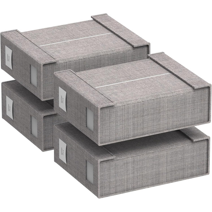 Коробки для зберігання під ліжко MIXC, 4 шт., 100л з кришкою, 30*39*12 см, для одягу та постільної білизни