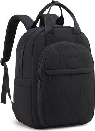 LOVEVOOK Рюкзак для жінок, рюкзак для ноутбука, шкільний рюкзак для підлітків, легкий рюкзак з підкладкою, робочий рюкзак для жінок, велика сумка для навчання, рюкзак для подорожей, універсальний, елегантний, 15.6' (B-чорний, 15.6')