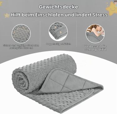 Обтяжувальна ковдра WOLTU для дорослих, 90x120 см, вага 2.3 кг, антистрес ковдра для покращення сну