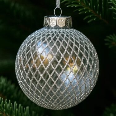 SLEETLY 28шт Білозолоті Новорічні Кулі для Прикраси Ялинки - Набір Декоративних Орнаментів, Сніжинки та Крижані Шарм, Стійкі до Ударів, для Святкового Прикрашання