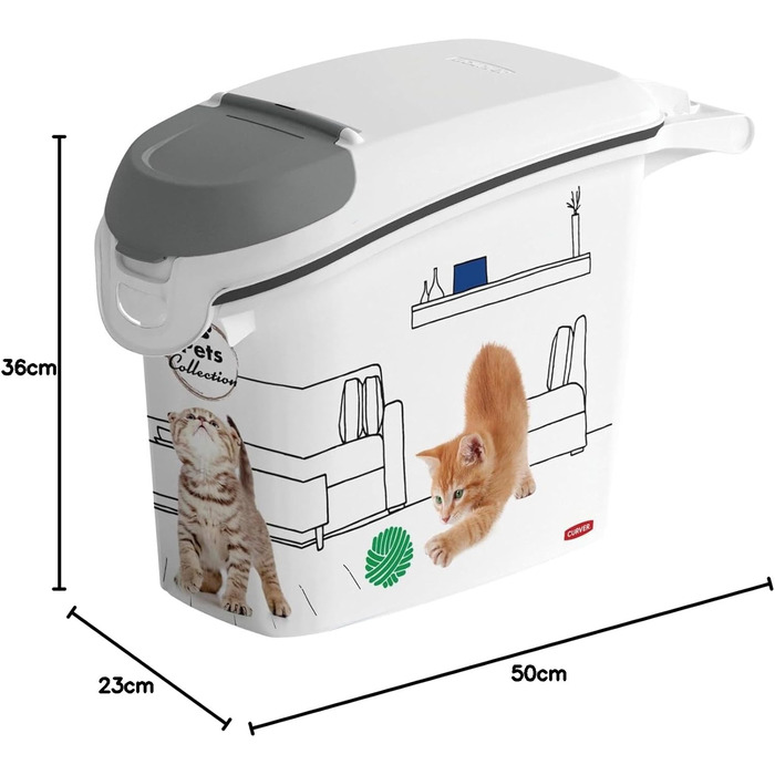 Контейнер для котячого туалету Curver PetLife, 15л, 6 кг, 23 x 50 x 36 см