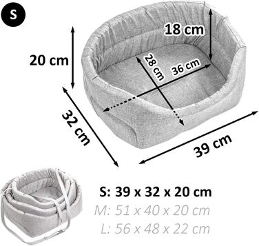 Автокрісло для собак Boutique Zoo: чорне, універсальне, з еко-замші, M (51x40 см)