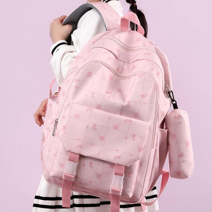 Великий рюкзак для учнів середньої школи, шкільний рюкзак для дівчат, рюкзак для полегшення навантаження, синій шкільний рюкзак для хлопців (рожевий)