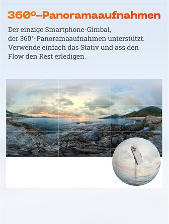Insta360 Flow - Gimbal для смартфона з автотрекінгом, 3-осьова стабілізація, вбудований селфі-стік та штатив, білий