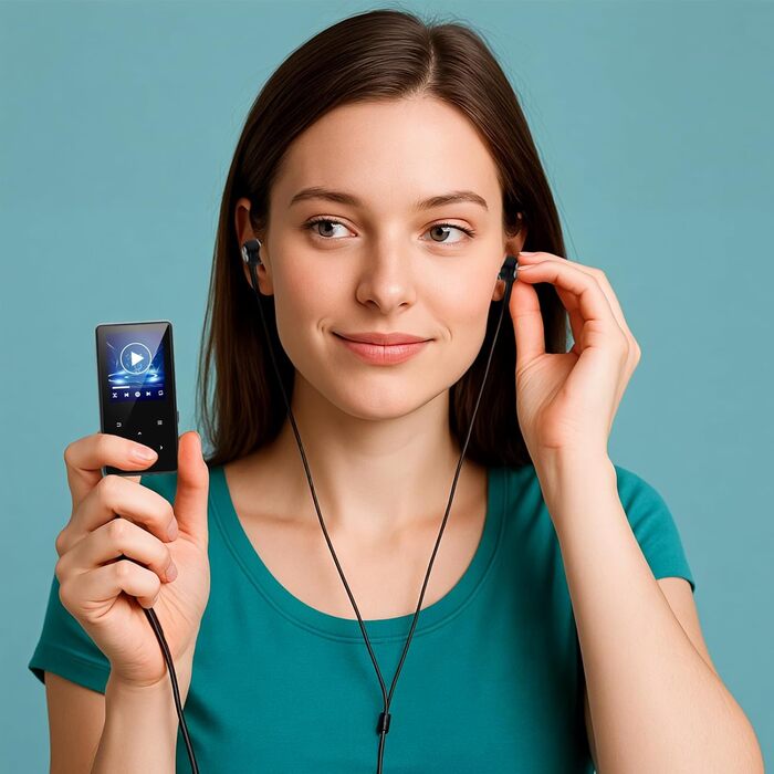 MP3-плеєр 128GB з Bluetooth, портативний музичний плеєр з динаміком, 2.4' Full Touch Screen, HiFi звук, FM радіо, записувач, навушники в комплекті, для спорту