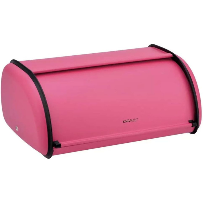 KING HOFF Металева бляшанка для хліба, контейнер для їжі, Brotdose (Чорний) (Червоний, маленький)