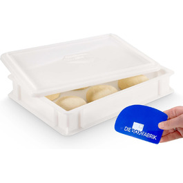 3x Pizza Ball Box with Flavor + 1 Lid, 40x30x7 cm | Proofing Box, Dough Container for Pizza Dough. Dough Box for 6 Pizza Balls, Pizza Dough Container (1x Gusto Box + 1x Lid)