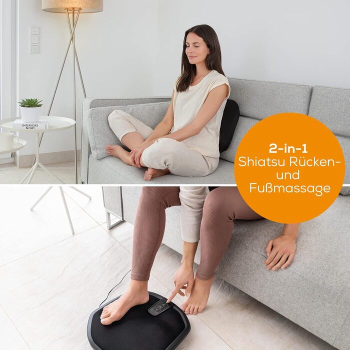 Масажер Beurer FM 70 Shiatsu для ніг та спини з підігрівом, автоматичне вимкнення
