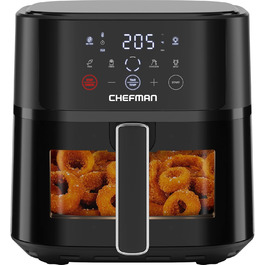 Фритюрниця без олії Chefman Hi-Fry 5.7L з сенсорним керуванням, антипригарне покриття, чорна
