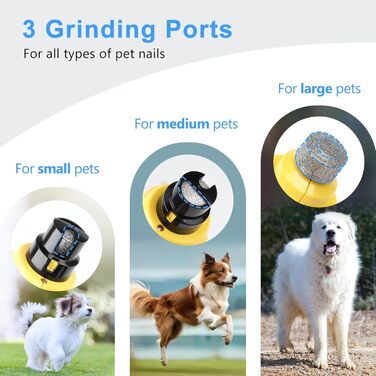 Шліфувальник для собак 4UMOR з 6-ма рівнями та 2 LED-лампами - безпечний та ефективний догляд за кігтями для собак великих, середніх та маленьких порід
