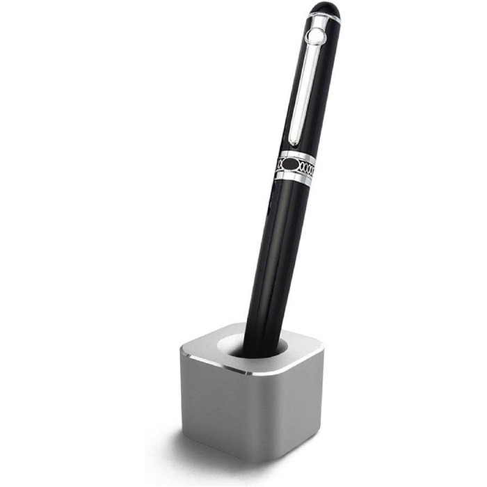 TopHomer Mini Pencil Holder for Desk, Aluminum Alloy, Pen Stand, Single Pen Holder, Desktop, Creative Ornament, Desktop Organizer for Office, School, Home, Toothbrush Holder, 4 Pack (3pcs Silver)