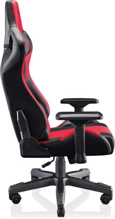 Ігровий крісло VALK Gaia з підлокітниками 4D, газовою амортизатором класу 4, регульованою спинкою 160º та штучною шкірою (Червоний)