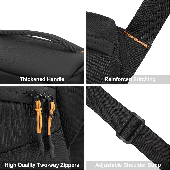 Чорна сумка для камери Cwatcun з кріпленням для штатива, водостійка, для фотографів (S)