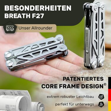 Мультитул преміум-класу з нержавіючої сталі: мультифункціональний ніж для виживання, кемпінгу та активного відпочинку (28 функцій)